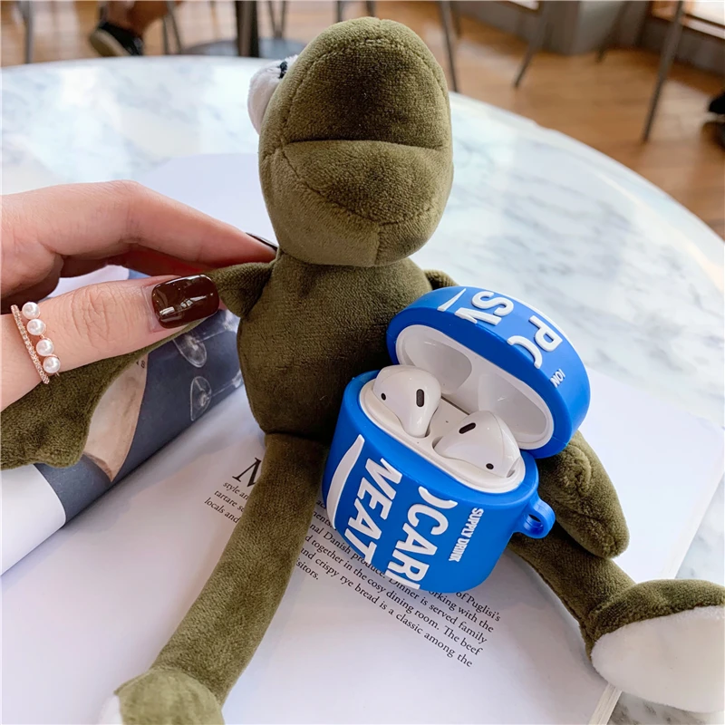 Япония 3D бутылка для напитков pocari пот чехол для Airpods 2 1 Забавный противоударный чехол беспроводной Bluetooth наушники силиконовый мягкий чехол