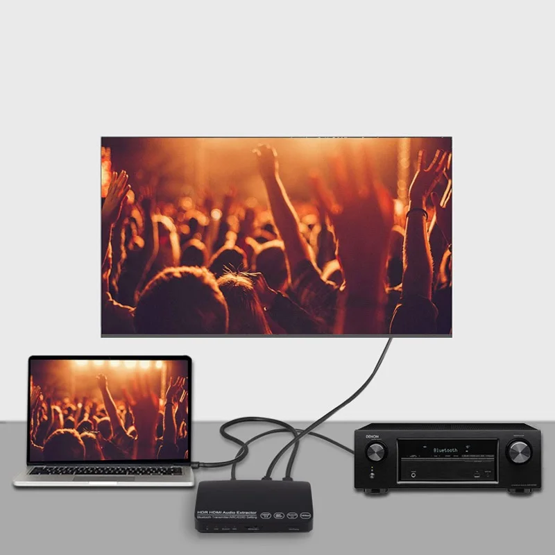 HDMI to HDMI Converter L/R SPDIF Toslink 5.1 ARC HDCP 2.2 4K60Hz EDID HDR Video Audio Sender HDMI Audio Extractor images - 6