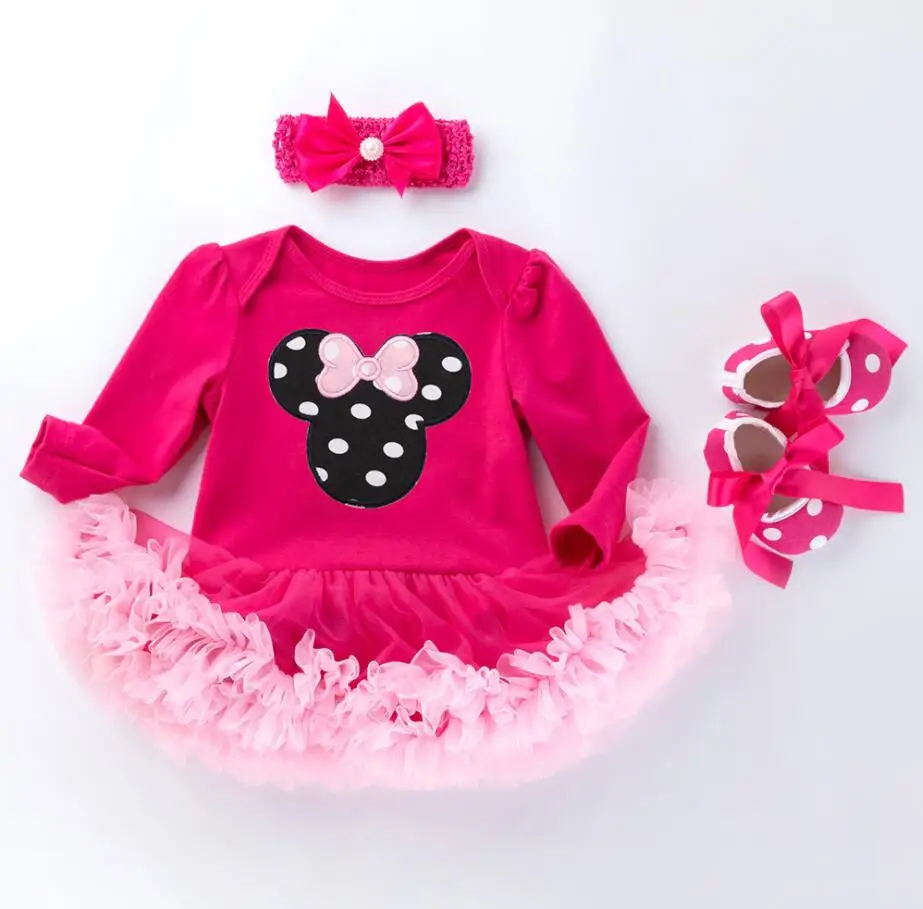 Комплект из 3 предметов, платье-пачка для девочек 1-2 лет на день рождения, нарядное платье-пачка для маленьких девочек, наряд для младенцев, повязка на голову для детей 0-24 месяцев
