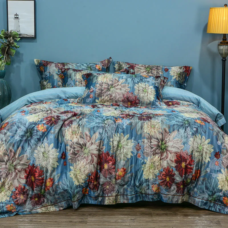 Роскошные американские Цветы Картина маслом 3D печать Египетский хлопок шлифовка