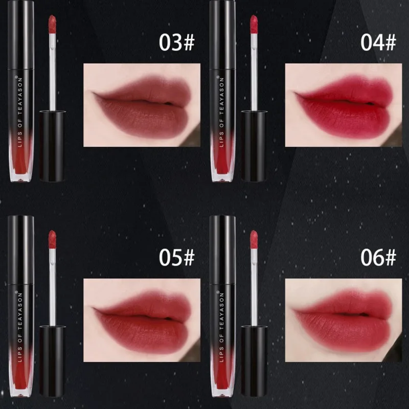 Бархатная матовая розовая Золотая глазурь для губ жидкий блеск стойкий