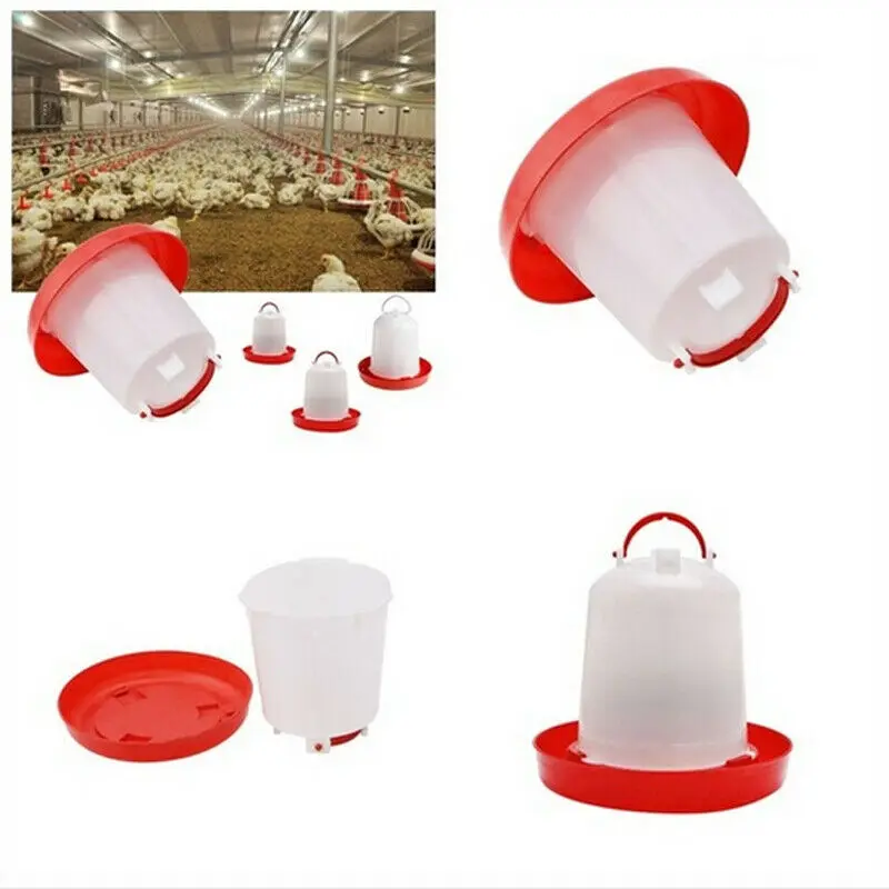 1.5/2.5/4 L Plastic Chicken Farm Drinking Fountains Quail Poultry Hen Drinker Food Feeder | Дом и сад