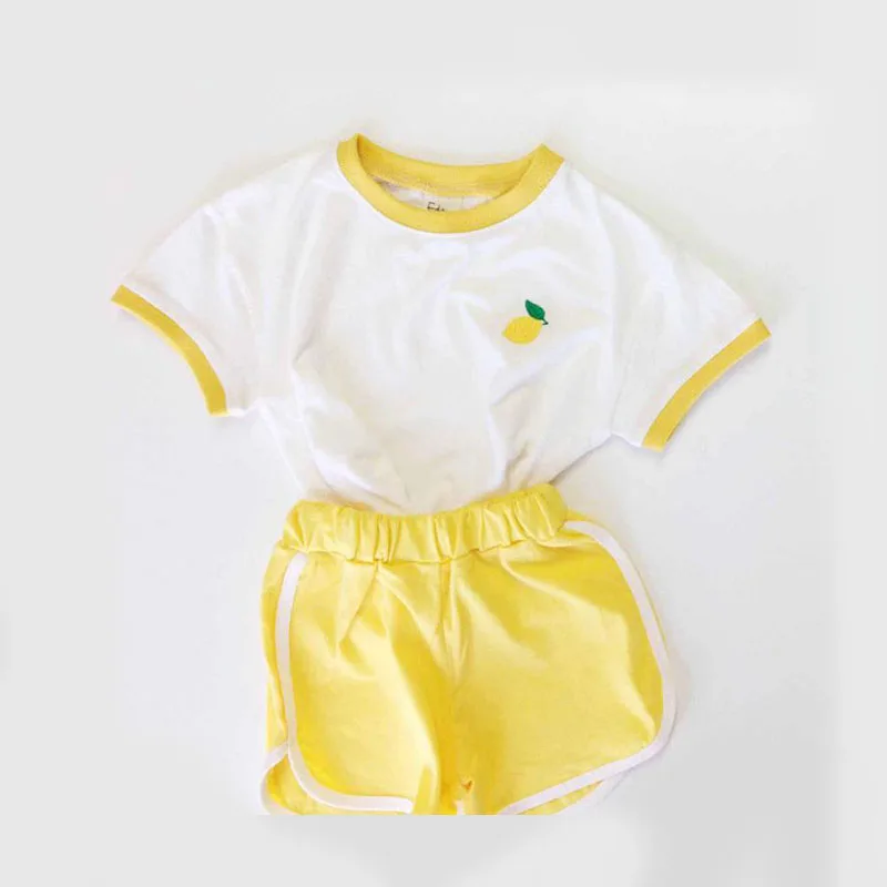 Комплект детской одежды для новорожденных футболка и шорты с принтом
