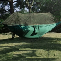 single person portable outdoor camping hammock with mosquito net 8pc accessories adult sleeping bed picnic hanging bed hammock