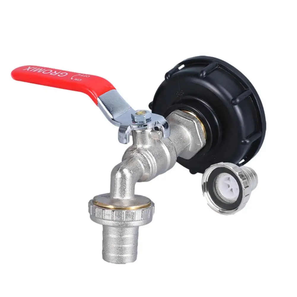 

1 PCS IBC Outlet Tank Water Tap Faucet Valve For Garden Irrigation Tank Outlet Tap Thread Connector IBC Ton Drum Joint