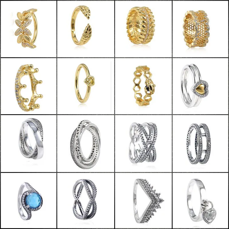 Hot Sale Real 925 Sterling Silver Lucky Finger Rings For Women Fashion Jewelry Gift Drop shipping