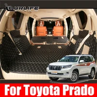custom car trunk mat for toyota land cruiser prado 150 7 seats 2017 2018 2019 2020 2021 carstyling tray carpet cargo liner