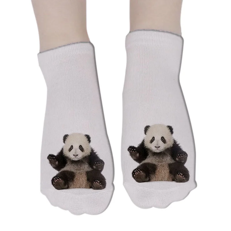 Новые модные носки с объемным принтом панды для женщин и детей забавные