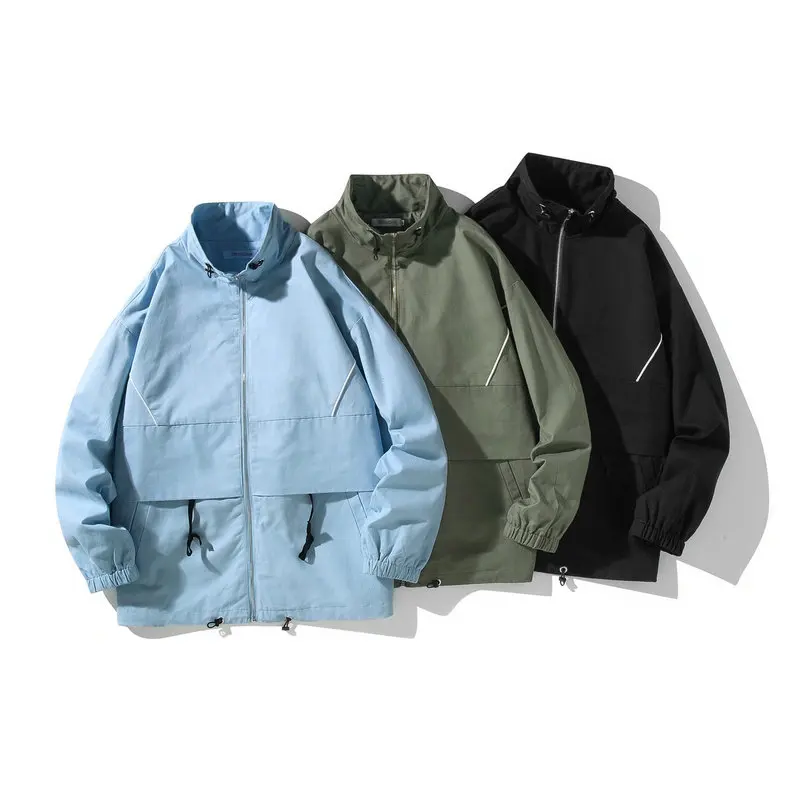 

Oversized Cotton Jacket Men's Fashion Solid Color Multi-pocket Coat Jackets Men Streetwear Loose Hip Hop Bomber Jacket Woman 5XL