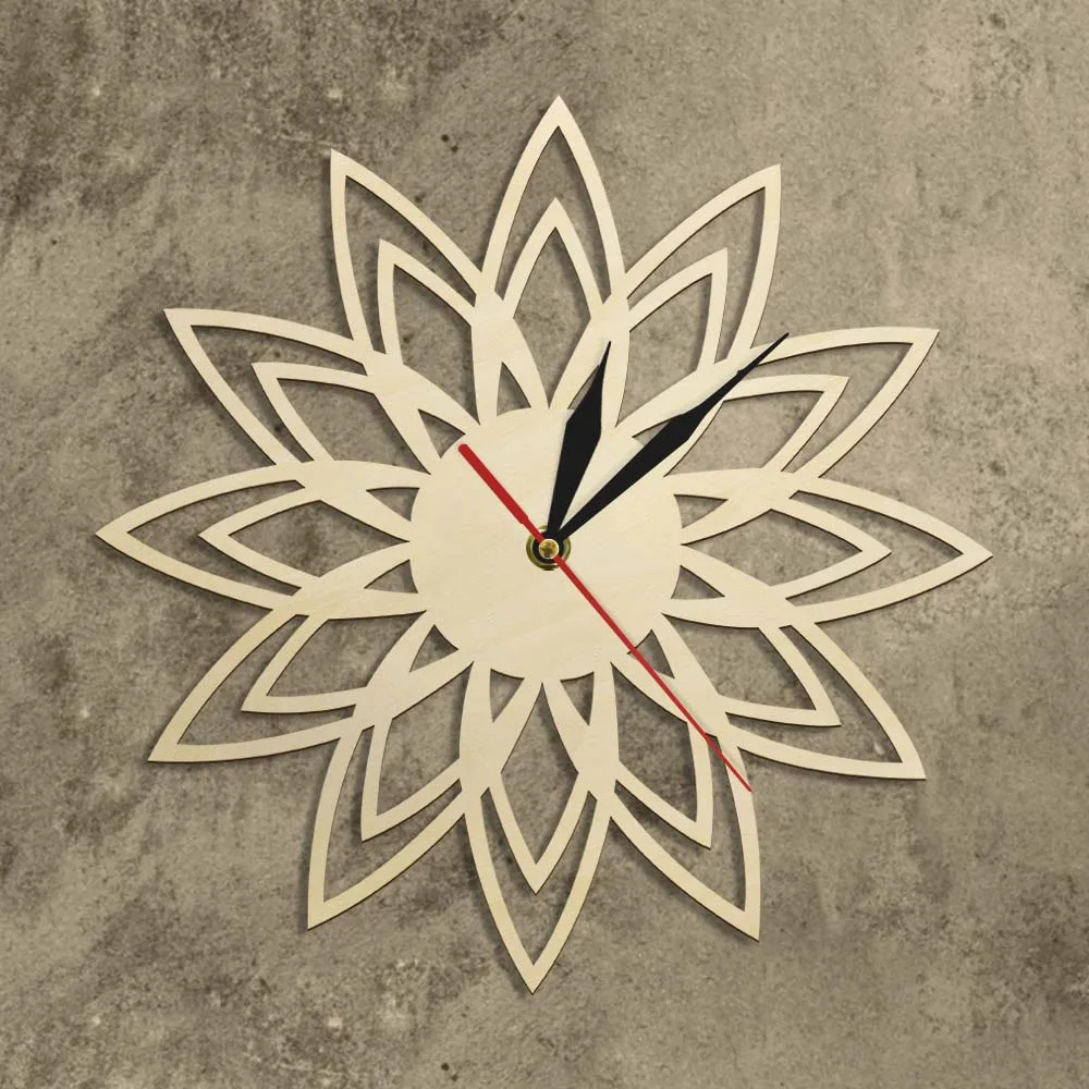 Mid Century современные деревянные настенные часы Sunburst домашний декор бесшумные не тикающие настенные часы натуральные настенные художественные бесшумные настенные часы