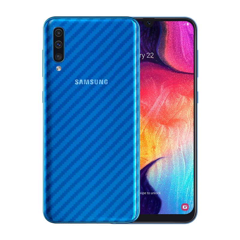 Ультратонкая прозрачная наклейка из углеродного волокна 3 шт./лот для Samsung Galaxy A50
