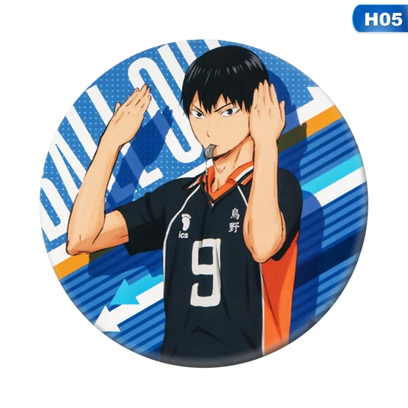 

2020 Cartoon volleyball teenager badge Tinplate brooch For Boy/Girl Clothing Art Badges Decor 5.8*5.8cm