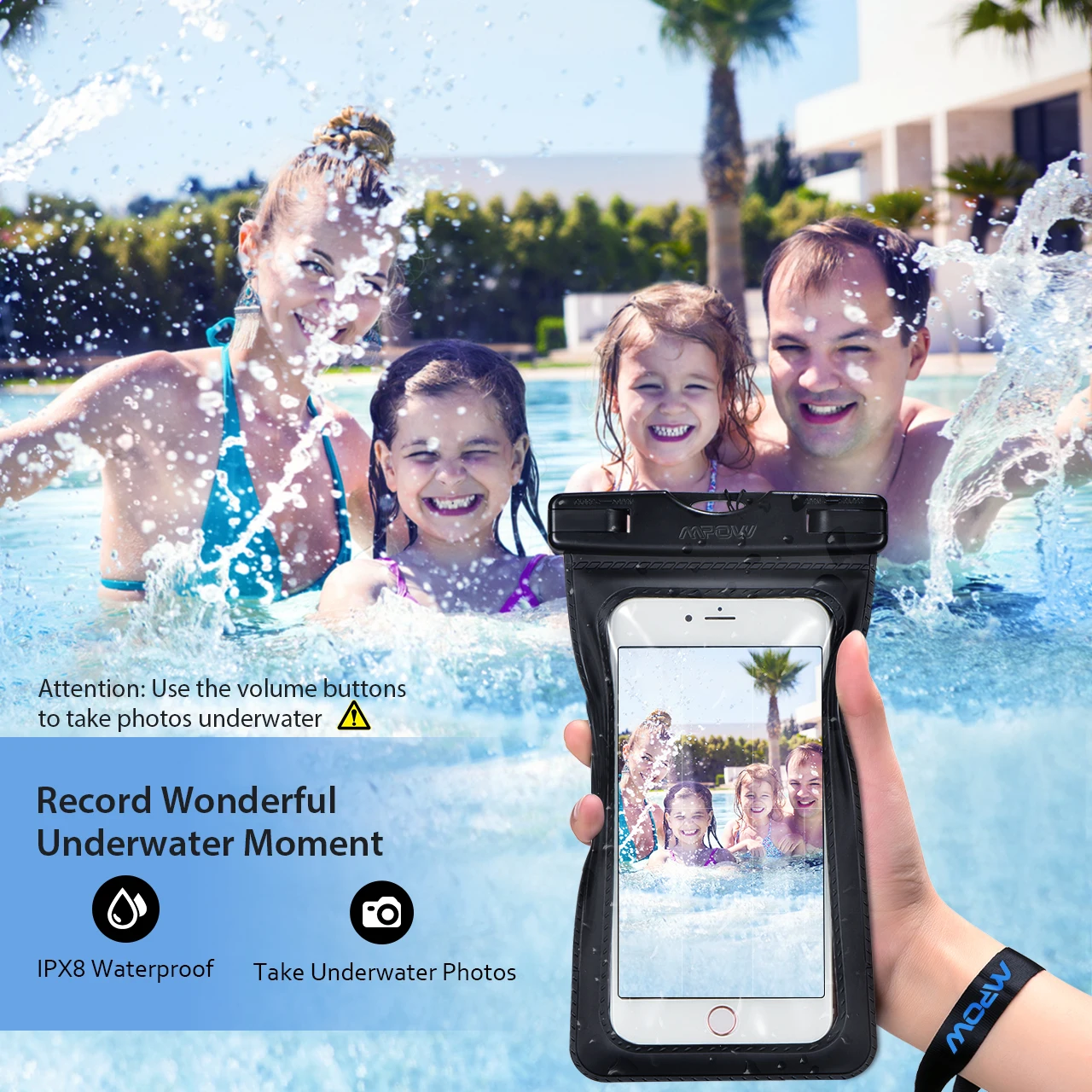 2pcs mpow waterproof phone bag case with armband waterproof ipx8 universal smartphone dry bag phone case pouch for iphone 1312 free global shipping