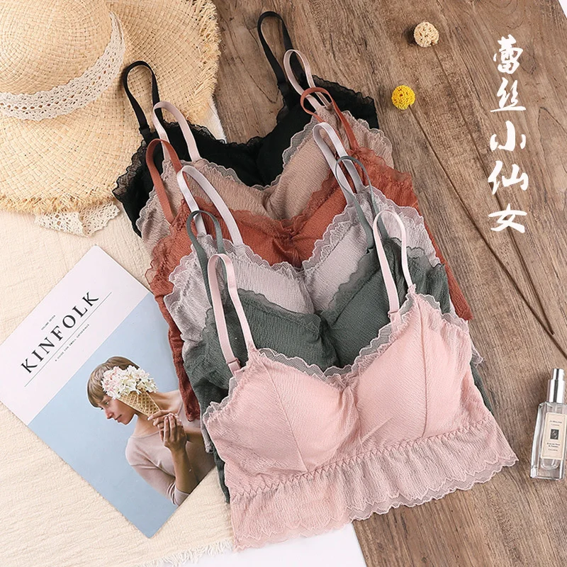 

3D Sexy Lingerie Seamless lace Sport Bra Strapless Top Bra Push Up Bralette Brassiere Women Underwear wrap girls sexy vest top