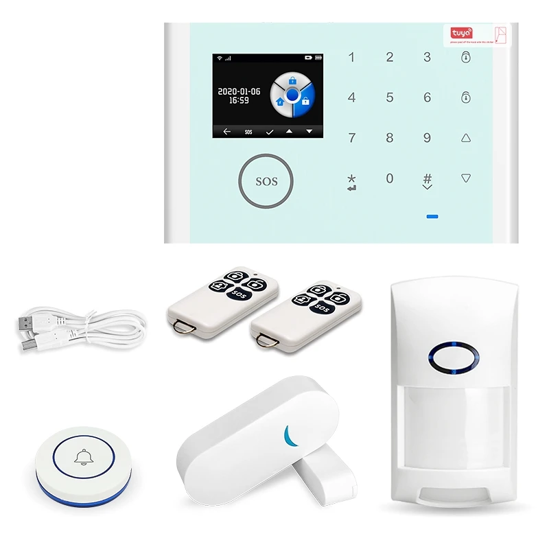 Tuya GSM Wi Fi система охранной сигнализации 43 Гц Домашняя и бизнес сигнализация