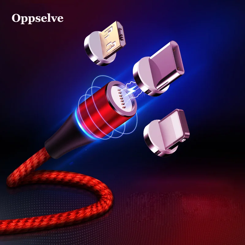 Oppselve Магнитный кабель Micro usb type C для iPhone 11 samsung Быстрая зарядка магнитное зарядное