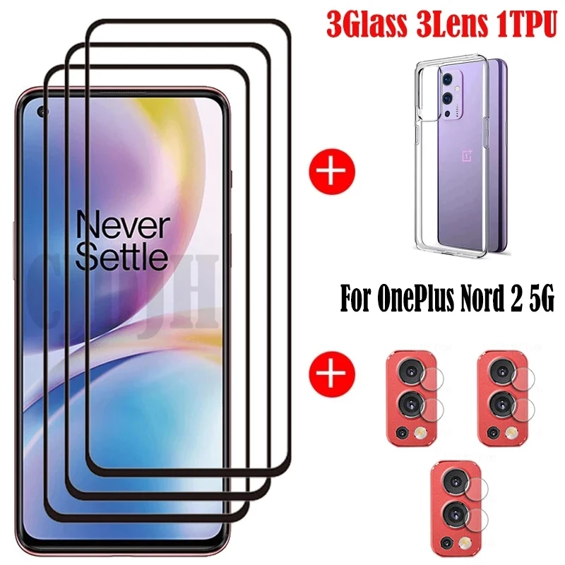

For Oneplus Nord 2 5G Glass For Oneplus Nord 2 5G Tempered Glass Full Screen Protector For Oneplus Nord 2 5G Lens Film