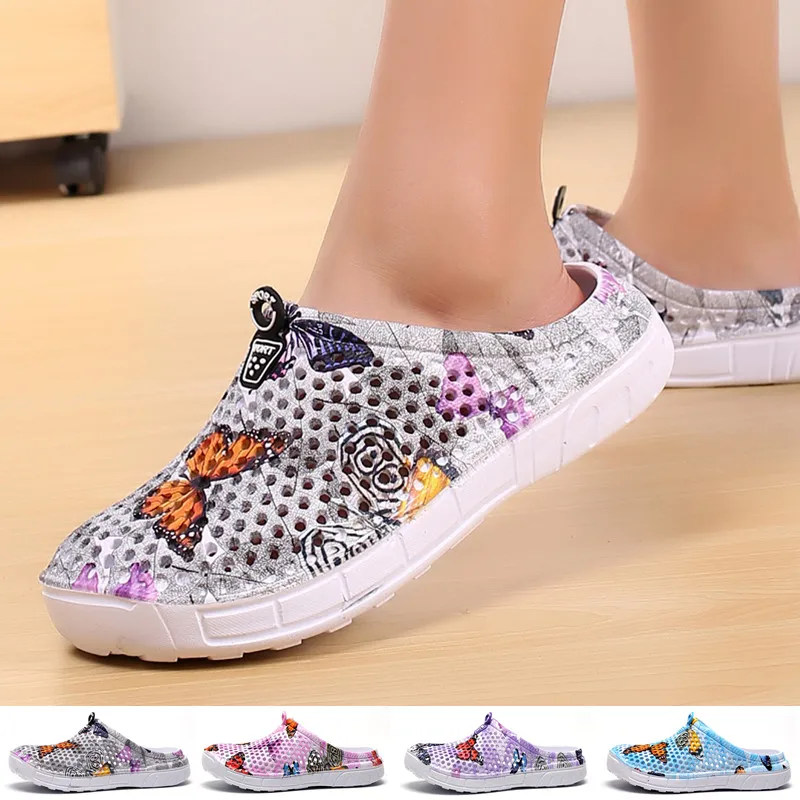 

AIRAVATA Summer Sandals for Women Lightweight Beach Shoes Quick-drying Garden Clogs Home Shoes