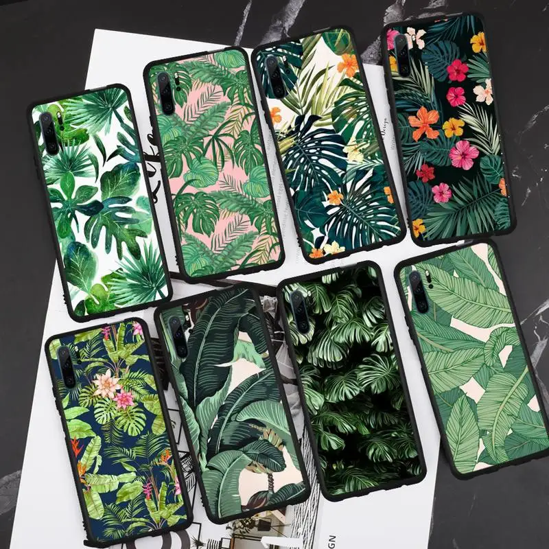 

Banana Retro Leaves flower Phone Cases For Huawei honor Mate P 9 10 20 30 40 Pro 10i 7 8 a x Lite nova 5t cover funda coque