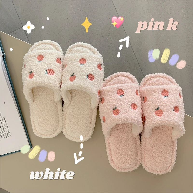 

Woman Plush Fur Slip On Flip Flop Flat Furry Fur Slides Outdoor Sandals Woman Flats 2021 Spring Summer Fluffy Fur Slippers Shoes