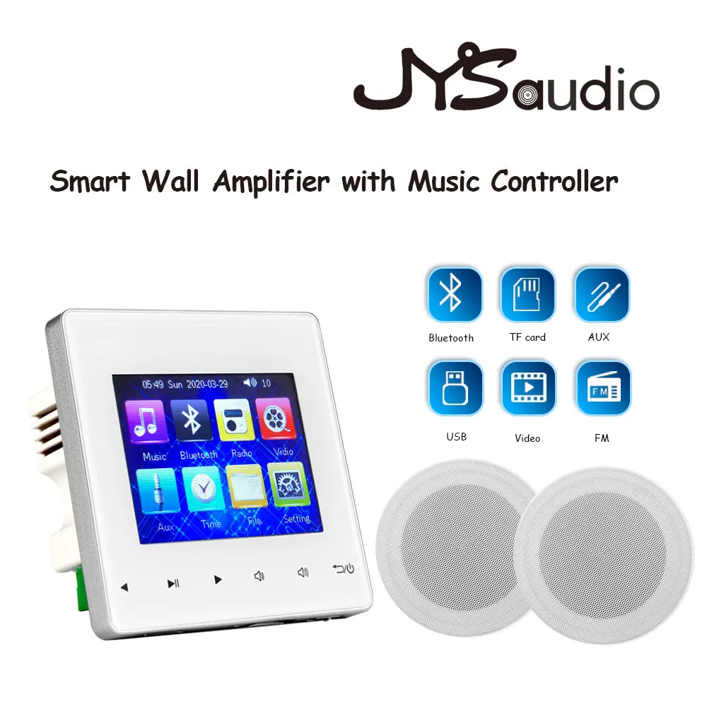 Фон музыкальный плеер 2 8 дюйма Bluetooth мини настенный усилитель с безрамным