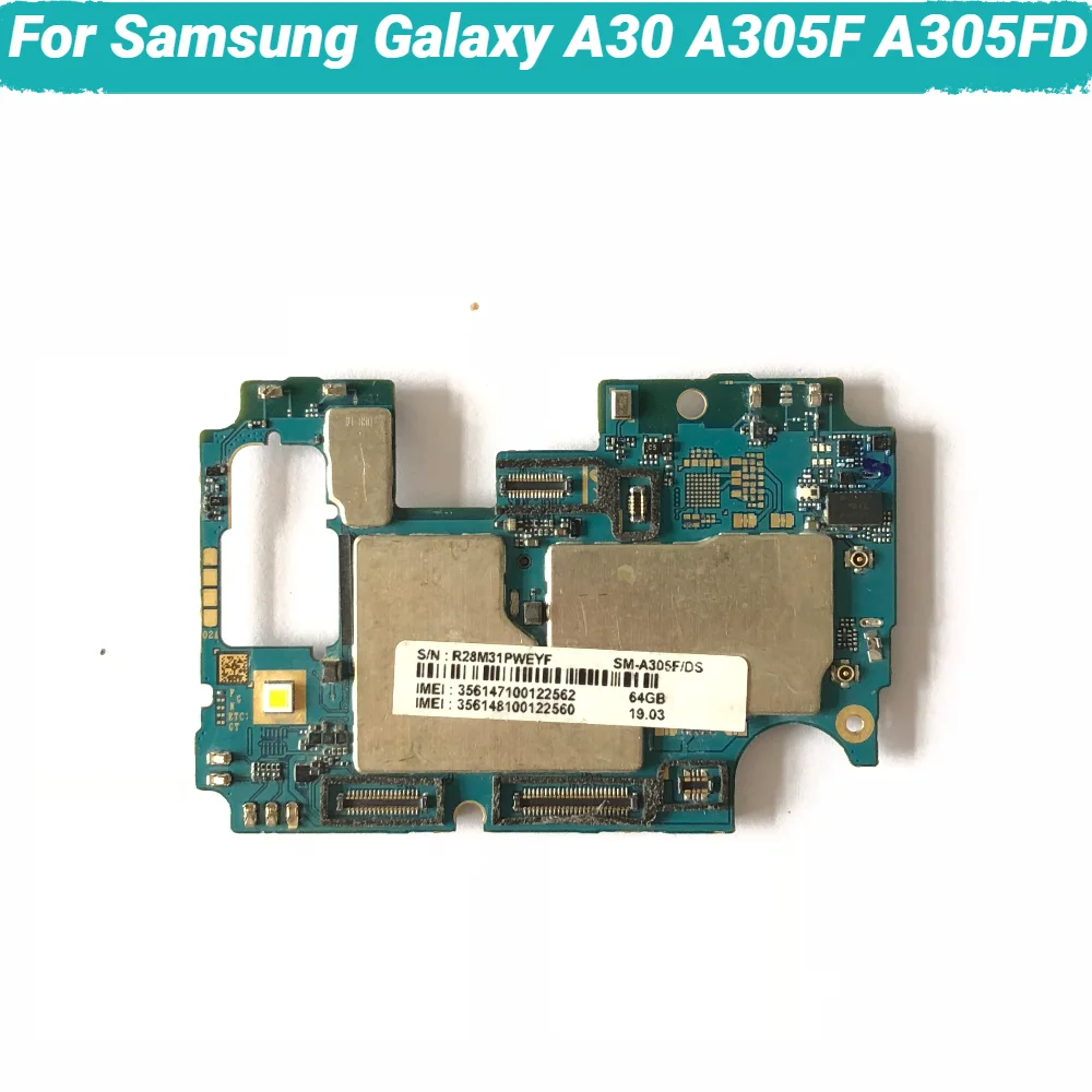 Разблокированная материнская плата для Samsung Galaxy A30 A305FD A305F/G с полными