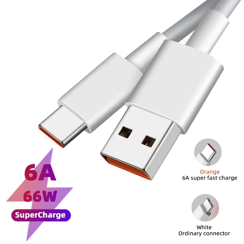 1M/1.5M/2M Super Fast 66W Charging Data Cable USB 3.1 A to Type-C Male Plugs 6A Extended Transmission | Электроника