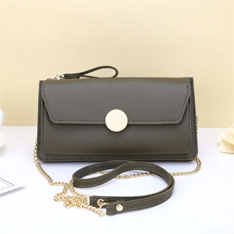 Women Leather Shoulder Wallet Cell Phone Bag Female Multifunction Coin Change Passport Purse Card Holder Clutch for Lady Girls