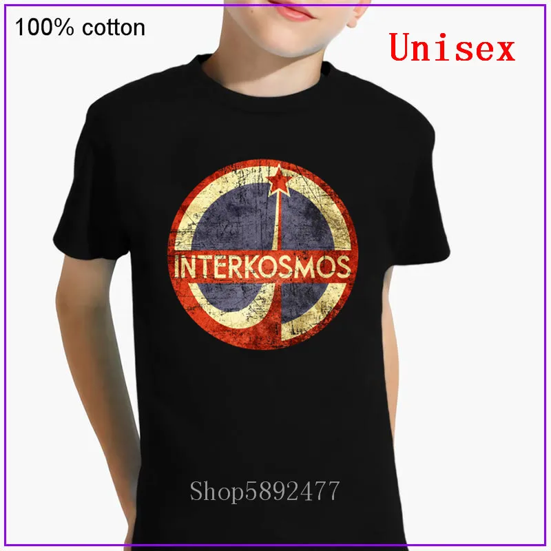 2020 Новое поступление Винтажная футболка в стиле хип хоп ретро детская cccp Interkosmos V01