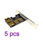 5 шт., Райзер PCIE PCI-E PCI Express, 1x до 16x1 до 4, USB 3,0, слот, усилитель, концентратор, адаптер для майнинга устройства для майнинга биткоинов