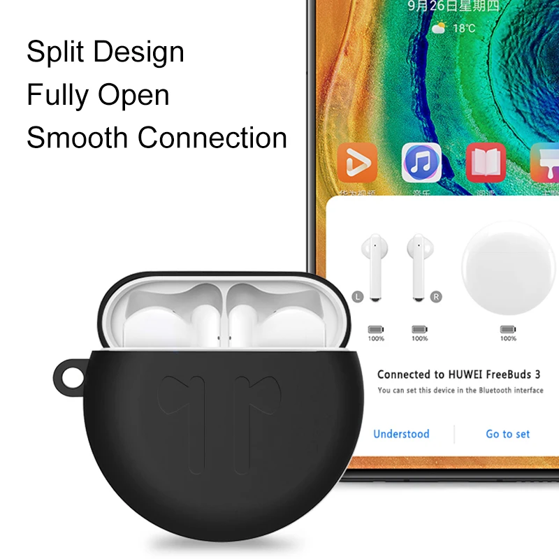 Новые силиконовые чехлы для наушников Huawei hawei huawey hawaii FreeBuds 3 чехол в китайском