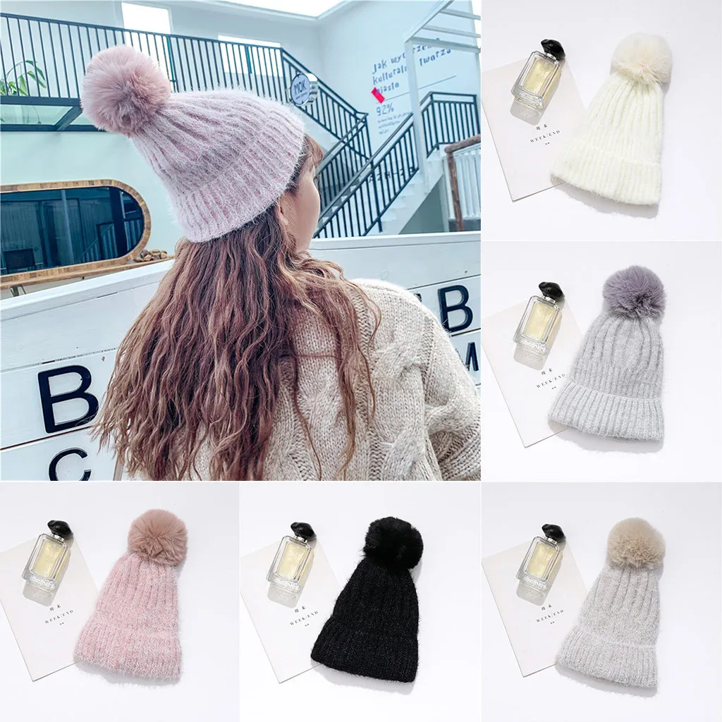 Зимние Головные уборы унисекс теплая шапка для мужчин и женщин с ушками