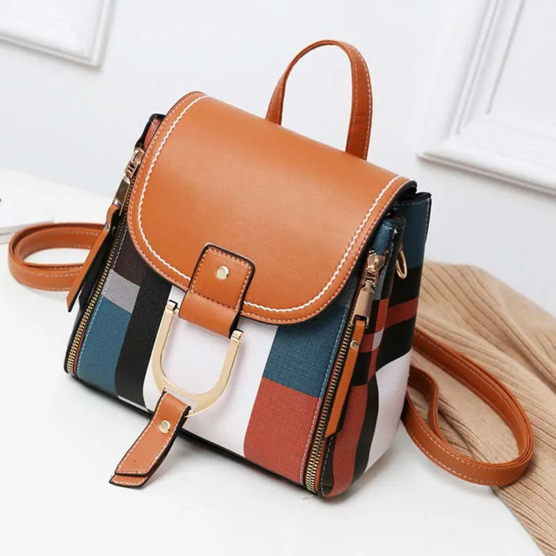 Новый многофункциональный рюкзак Модный женский кожаный школьные сумки