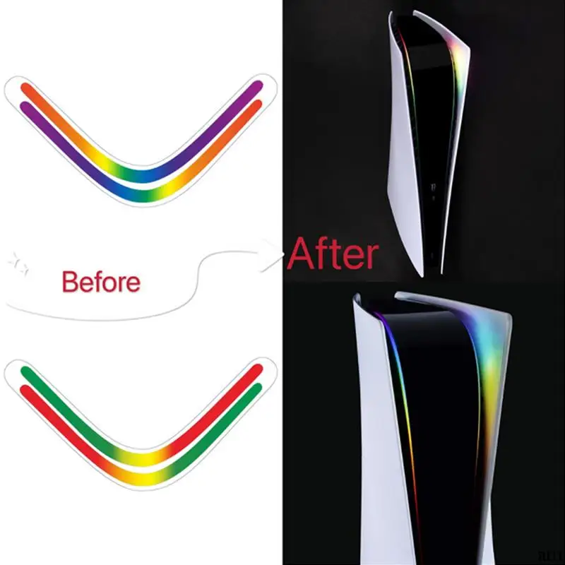 

For Sony PlayStation 1 pc Console Light Bar LED Luminous Skin Decal Sticker 2 Pcs