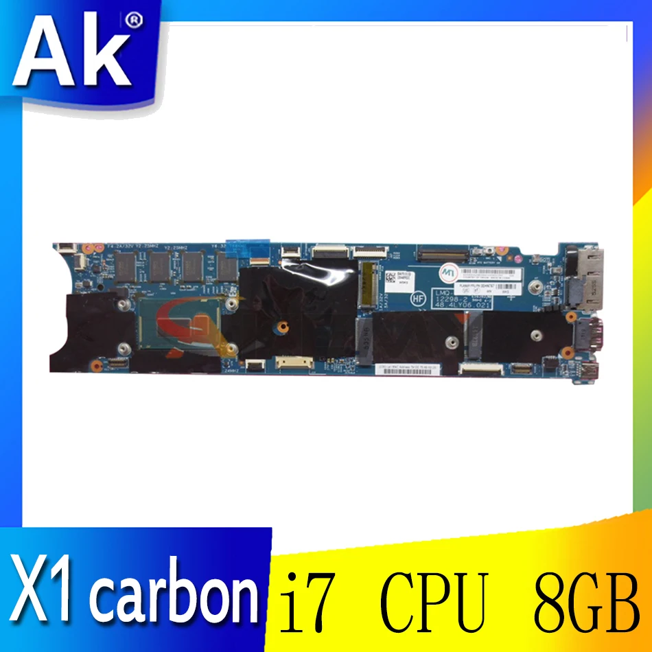 

For Lenovo Thinkpad X1C X1 Carbon 2014 Laptop motherboard 12298-2 LMQ-1 MB With i7 CPU 8GB-RAM 100% Test Working 00UP983 00HN769