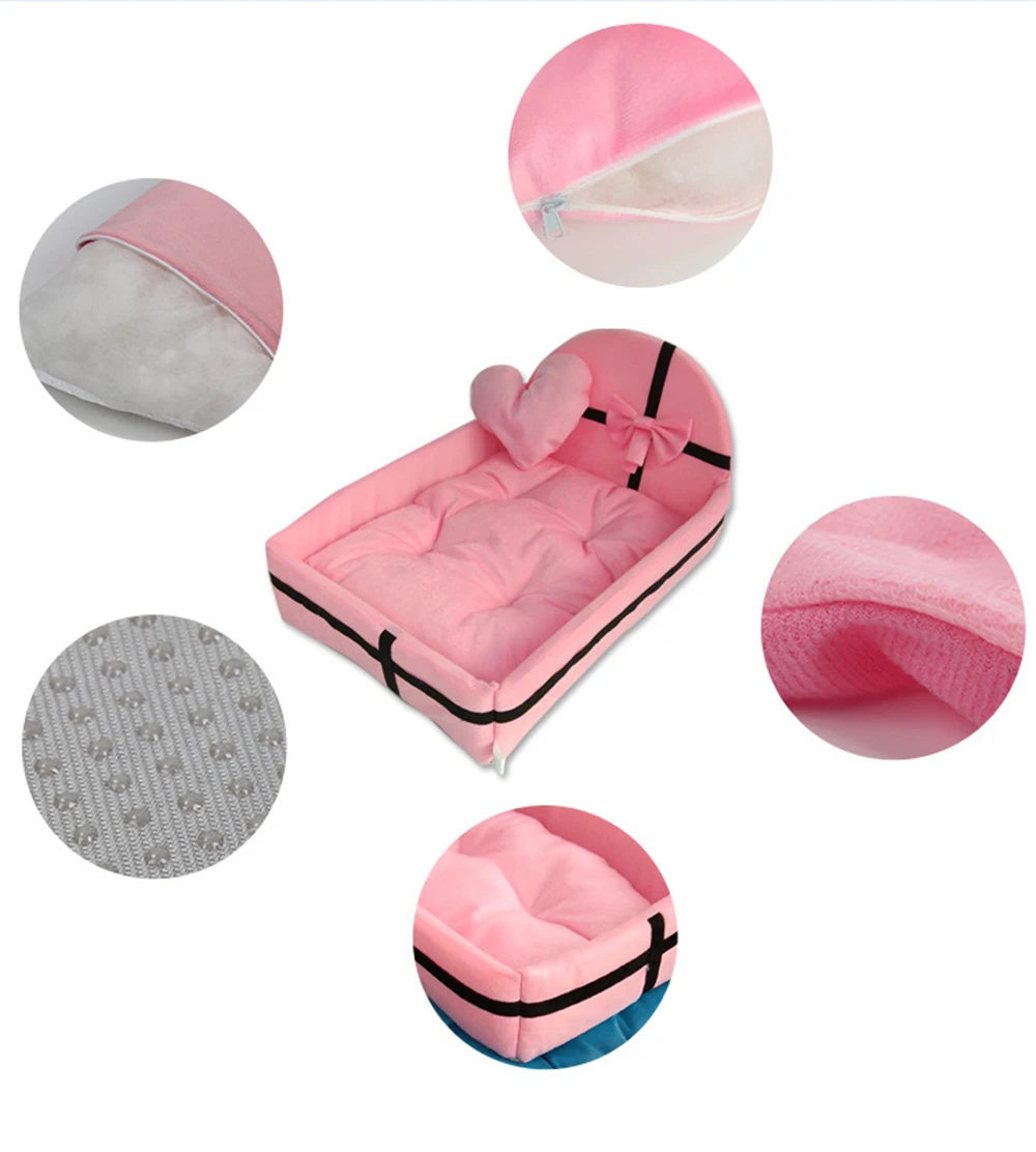 Зимний домик для собак плюшевая подушка гнездо водонепроницаемый коврик теплый