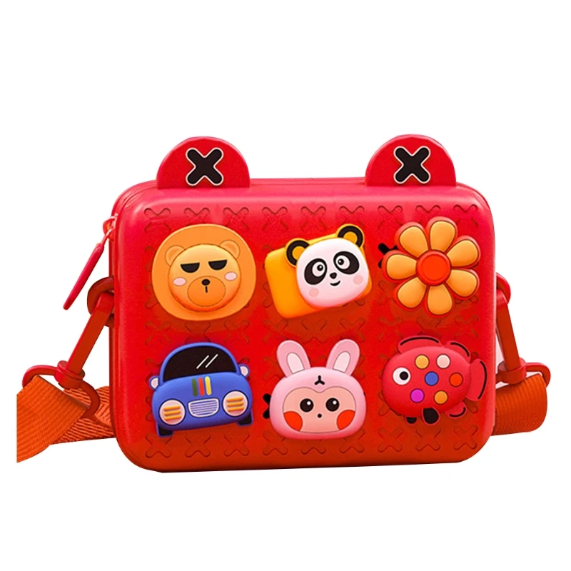 

Mini Cartoon DIY Shoulder Bag, Adjustable Strap, Replaceable Decoration T5EC