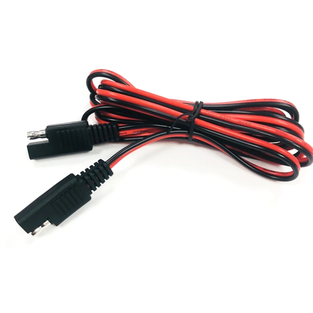 

18AWG 0.75 Square 2m 10A Photovoltaic Solar Battery Power Supply Connection SAE Male to Female Extension Cable