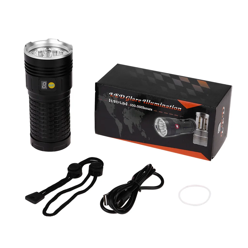 Xml T6 X 18 Led охотничий фонарь 4x18650, фонарь на батарейках, яркий охотничий фонарь, Аксессуары для велосипеда, автомобильные аксессуары