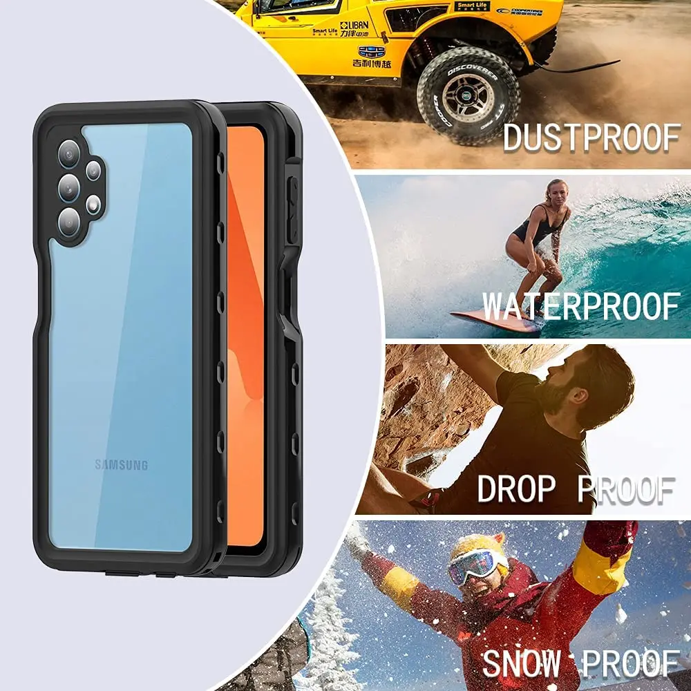2M IP68 Waterproof Case for Galaxy A32 A12 A52 A72 5G Shockproof Outdoor Diving Case Cover For Galaxy A01 A21 A11 US A10E
