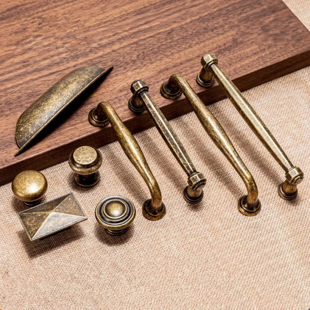 Старинная голубая бронзовая ручка из цинкового сплава Классическая европейская