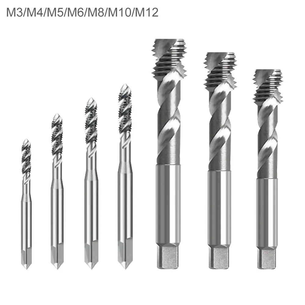 

M3-M12 Square Shank High Speed Steel Spiral Screw Thread Tap Drill Bit for Woodworking Plastic And Aluminum HSS Drill Bit 1 Pcs