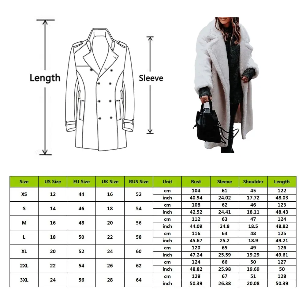 

Hot Pink Long Teddy Bear Jacket Coat Women Winter Thick Warm Oversized Chunky Outerwear Overcoat Faux Lambswool Coats
