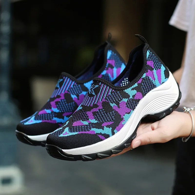 

Women's New Sneakers 2021 Autumn Anti-Slip Breathable Colorful Ladies Outdoor Mesh Casual Shoes Trainer Sport Walking Flat Shoes