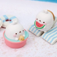 molang rabbit summer series figures blind box guess bag caja ciega toy doll cute anime figure desktop ornaments gift collection