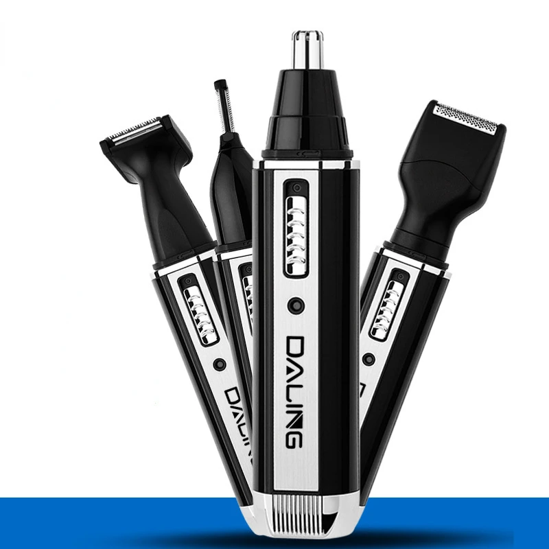 

4 in 1 Rechargeable Men Electric Nose Ear Hair Trimmer Painless Women Trimming Sideburns Eyebrows Beard Hair Clipper Cut Shave