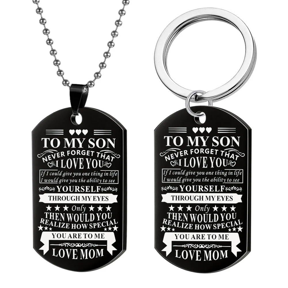 Детское ожерелье из нержавеющей стали для моего сына дочери просто сделайте все