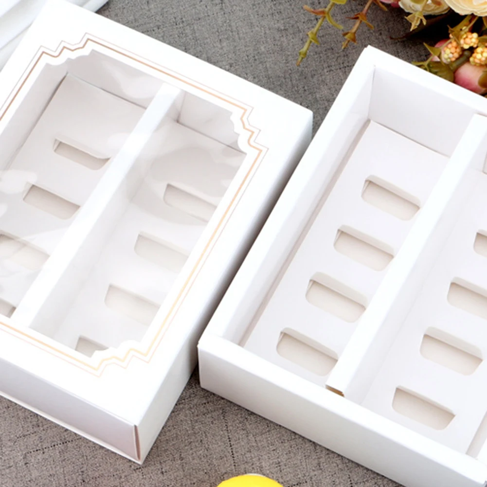 10 шт. 5/10 контейнер Макарон прозрачное окно ящик для печенья торт десерт