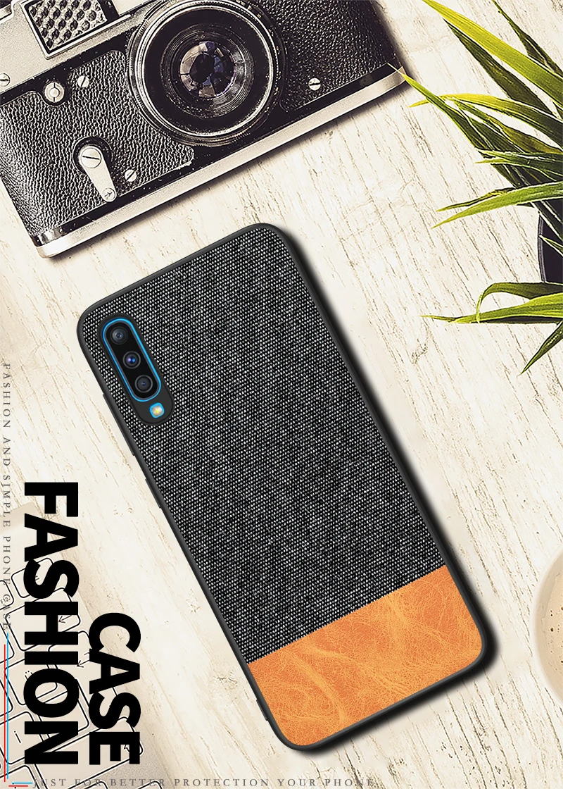Для samsung A50 чехол TPU кромка из плотной ткани на заднюю панель матерчатая ткань крышка для samsung Galaxy A10 A20 A30 A40 A50 A60 A70 чехол для телефона