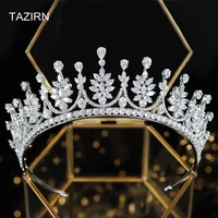 trendy cubic zirconia sweet 16 princess wedding bridal tiaras crowns cz pageant hair jewelry zircon headpieces for quinceanera